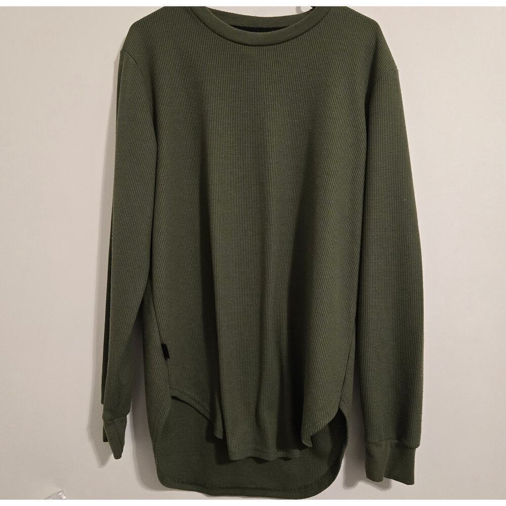 Red Ape Men’s Army Green Lightweight Knit Sweater Pullover Size M Casual